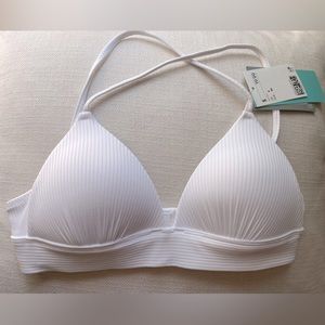 White bathing suit top